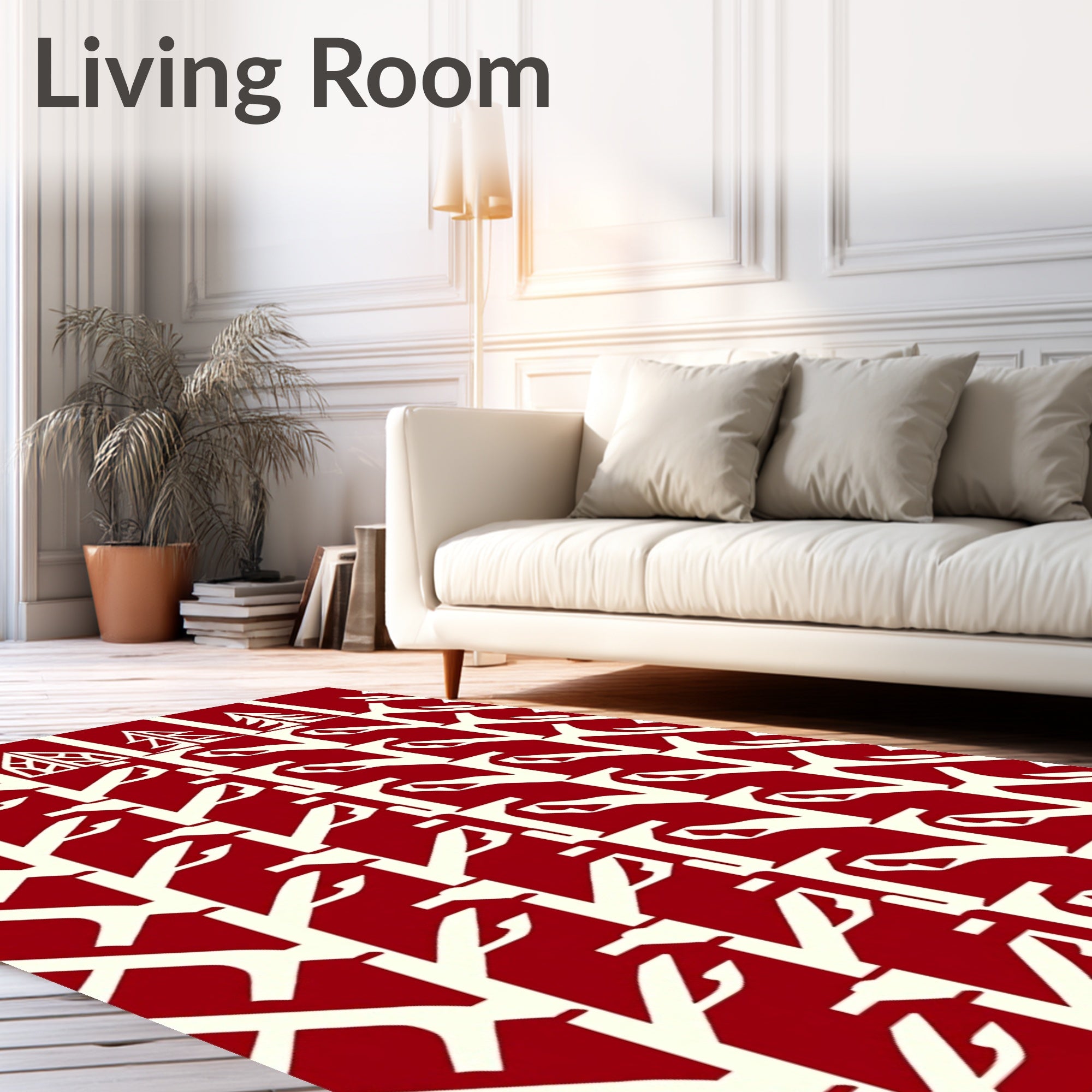 Abstract Tree And Branch Pattern Rug