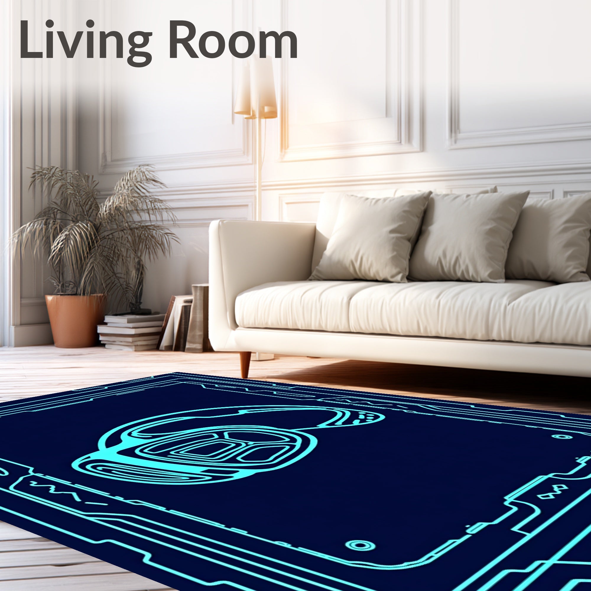 Abstract Geometric Tech Design Rug