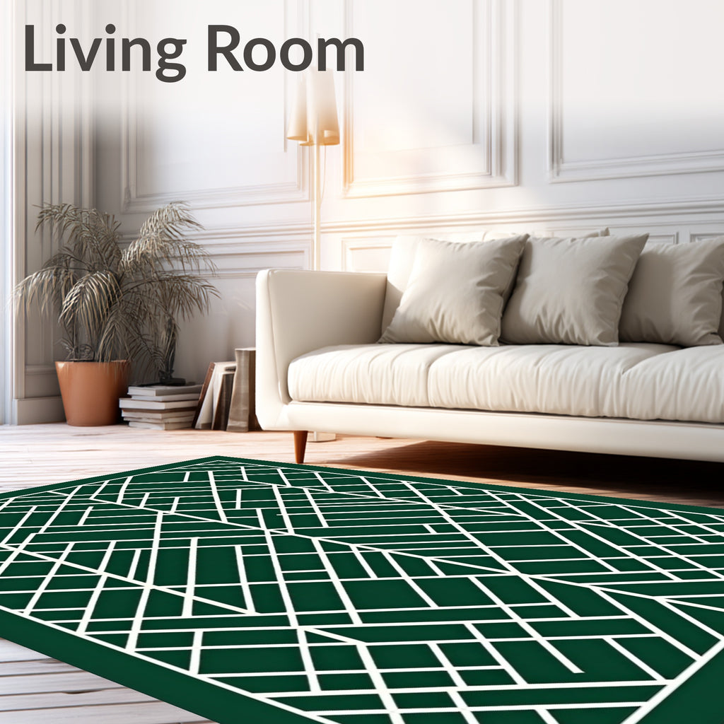 Geometric Intersecting Lines Design Rug