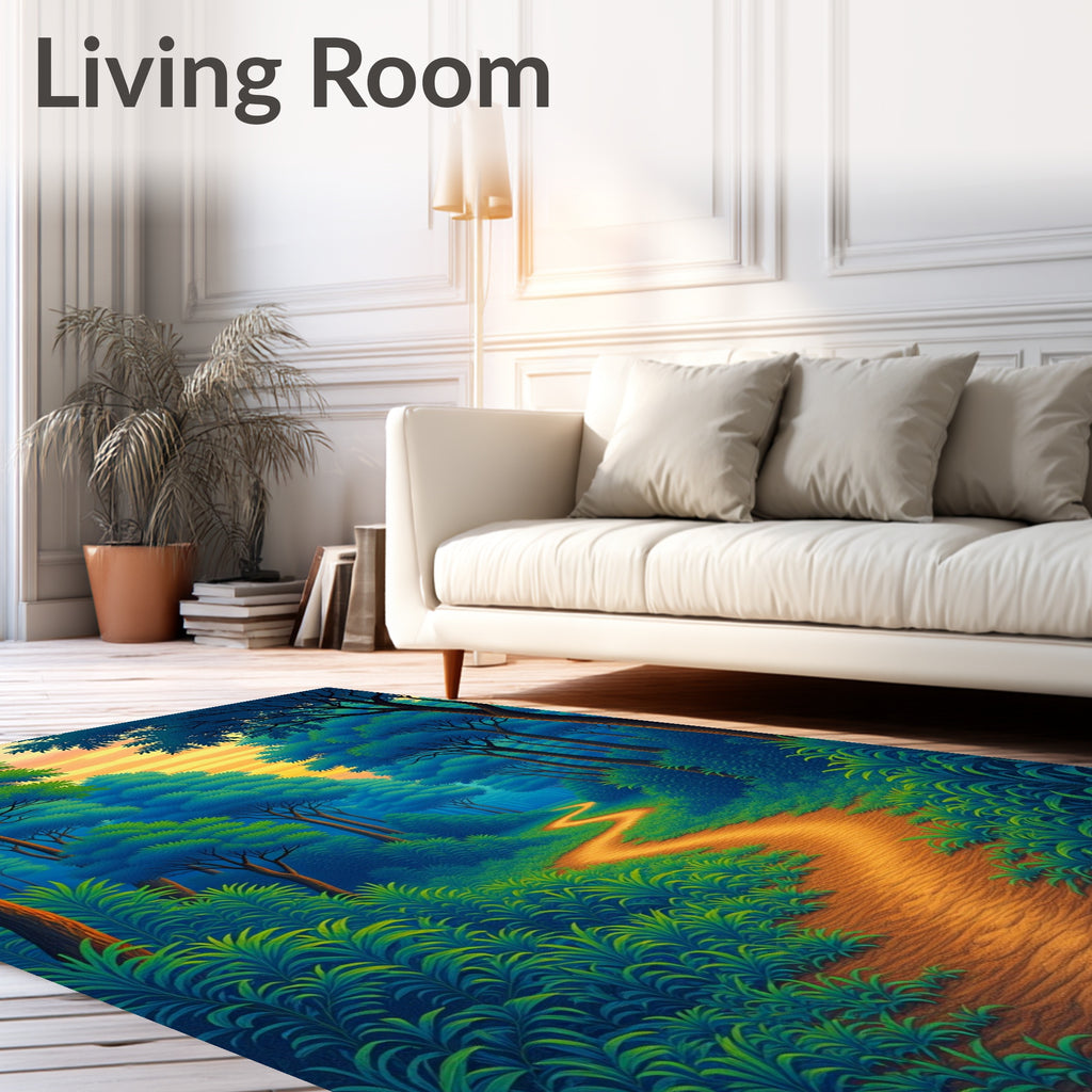 Enchanting Forest Pathway Art Rug