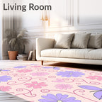 Pastel Floral Swirl Pattern Rug