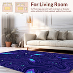 Deep Space Swirl Abstract Design Rug