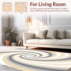 Neutral Swirl Pattern Lines Rug