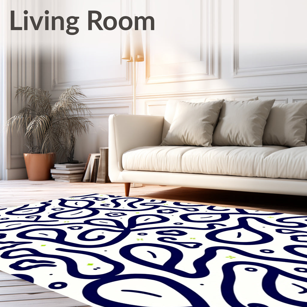 Abstract Organic Contour Design Rug
