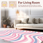 Soft Pastel Wave Pattern Rug
