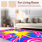 Bold Starburst Abstract Swirls Rug