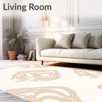 Minimalist Abstract Rose Pattern Rug