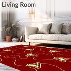 Festive Bells With Whimsical Trails Pattern Rug