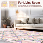Pastel Gemstone Geometric Pattern Rug