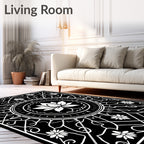 Classic Floral Mandala Pattern Rug