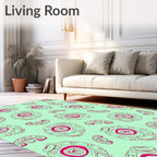 Abstract Organic Swirls Pattern Rug