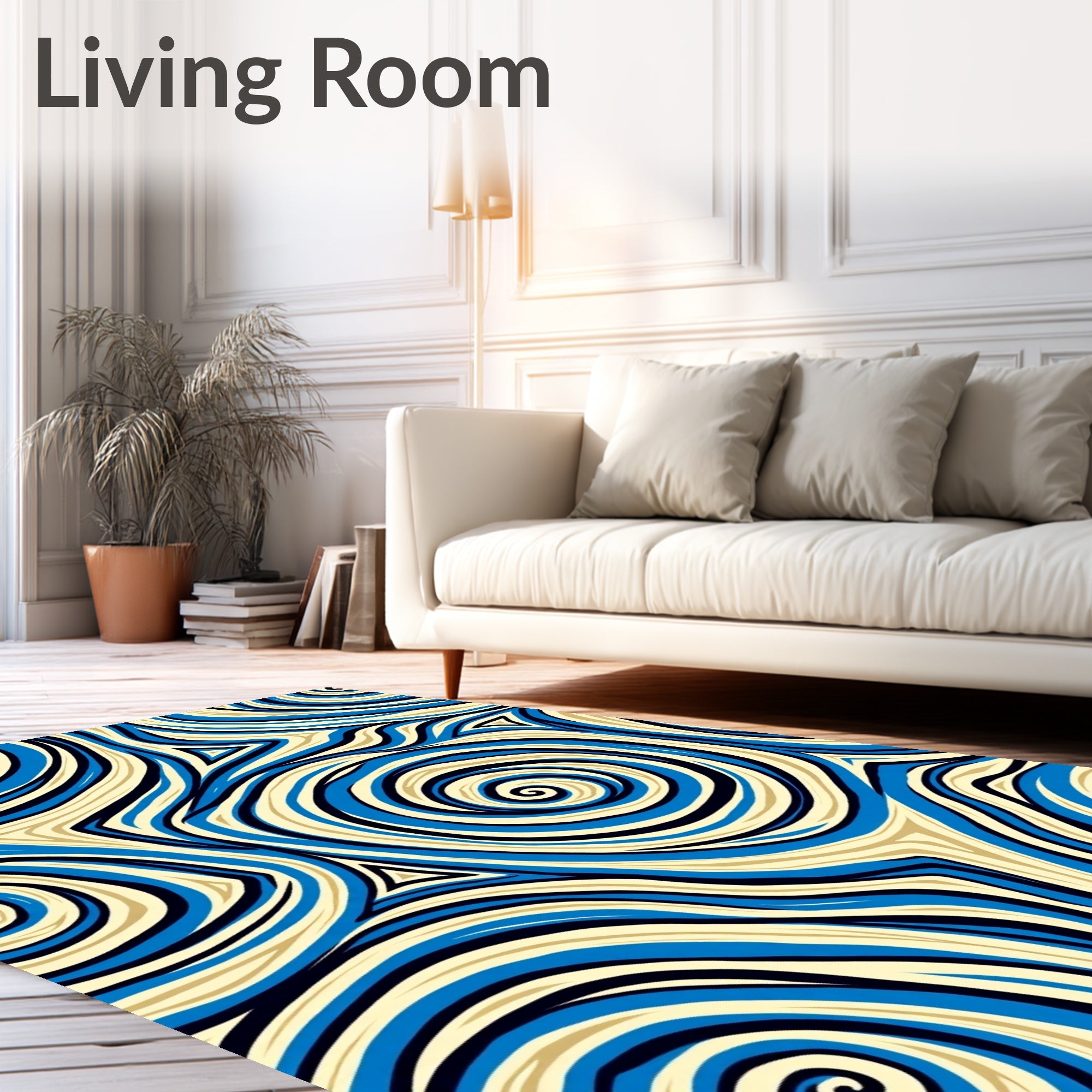 Abstract Swirls Pattern Rug