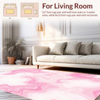 Pink Swirl Agate Patterned Rug