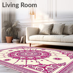 Intricate Floral Star Mandala Design Rug