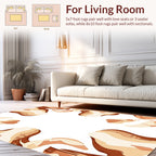 Abstract Warm Earth Tones Design Rug