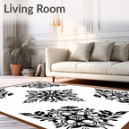 Ornate Floral Mandala Pattern Rug