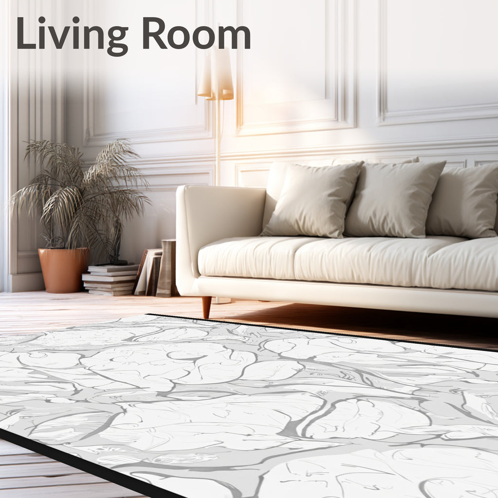 Abstract Organic Contour Pattern Rug