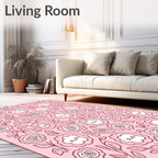 Cute Kawaii Floral Pattern Design Rug