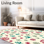 Floral Leafy Patterned Rug