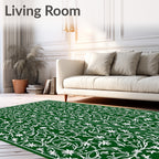 Ornate Floral Vine Pattern Rug