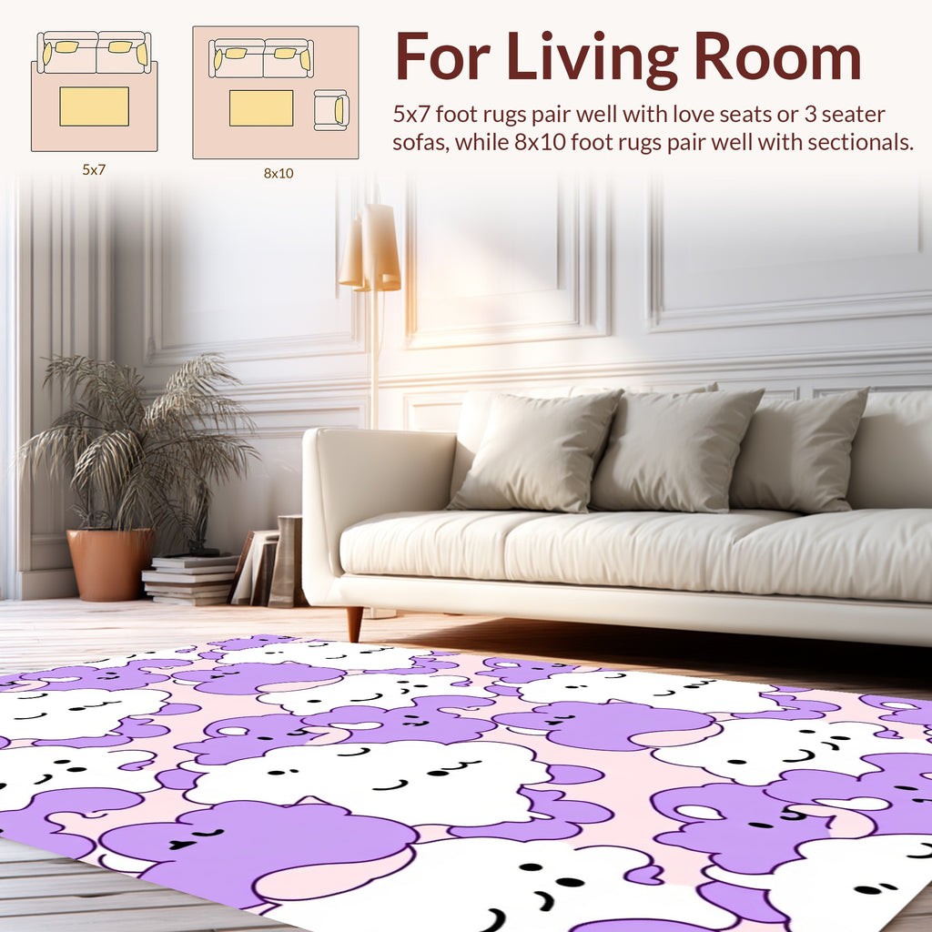 Cute Cloud Pattern Design Rug