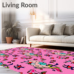 Abstract Figure Floral Cartoon Pattern Rug