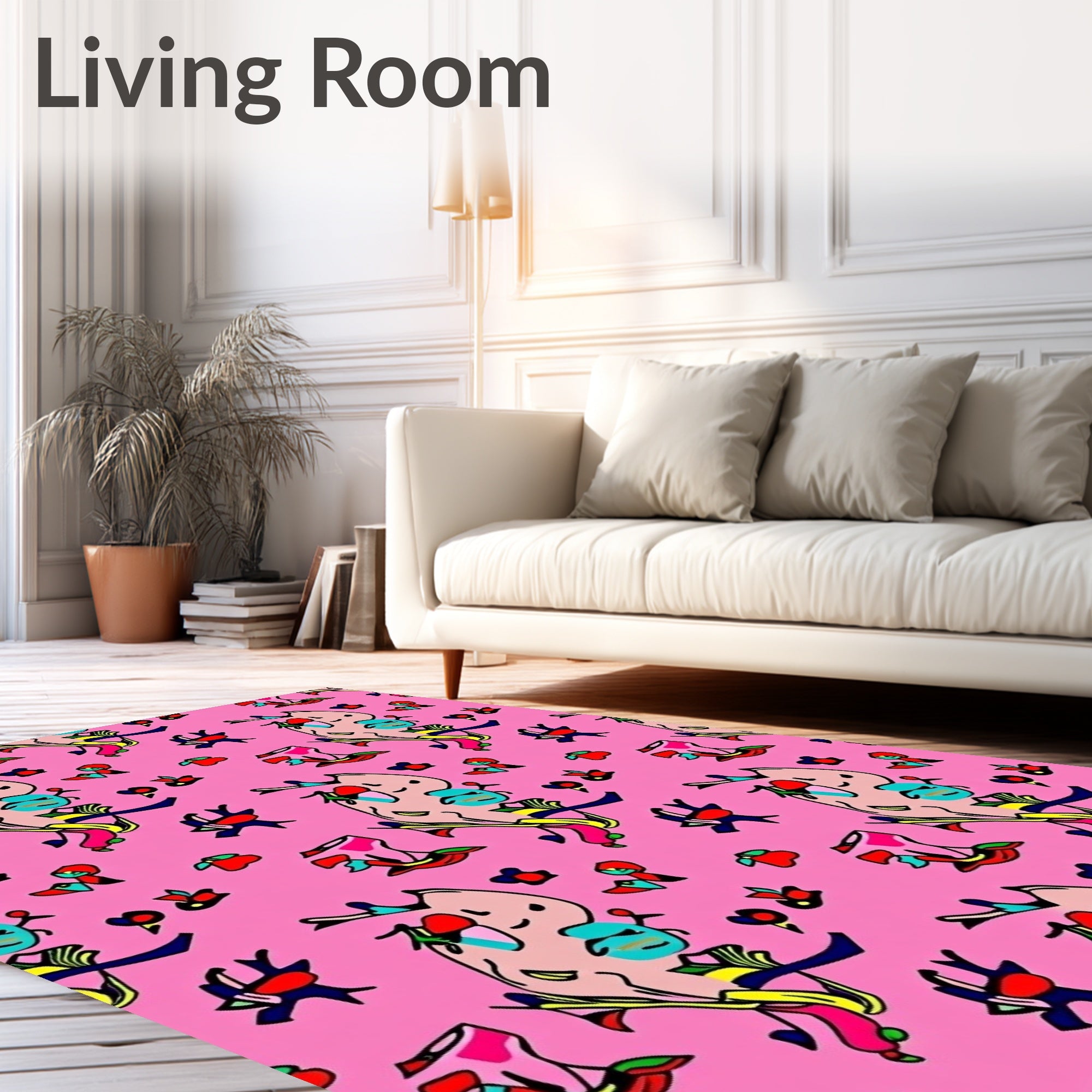 Abstract Figure Floral Cartoon Pattern Rug