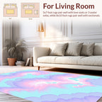 Sky Blue Pink Purple Cloud Patterns Rug