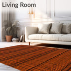 Bold Orange Wide Stripe Rug