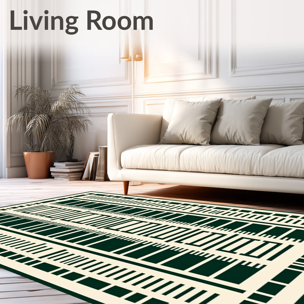 Graphic Geometric Blocks Pattern Rug