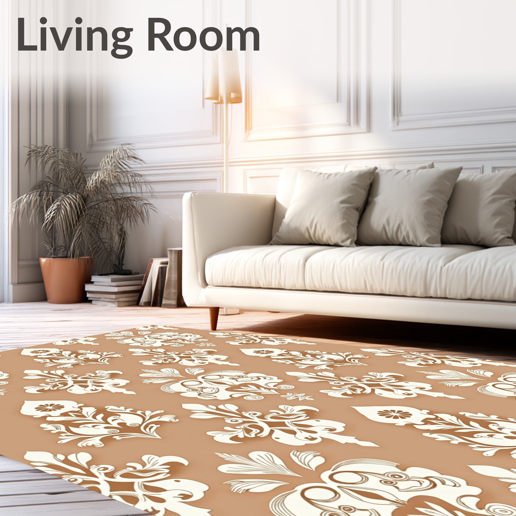 Classic Damask Flourish Rug