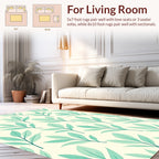 Mint Leaf Patterned Tropical Rug