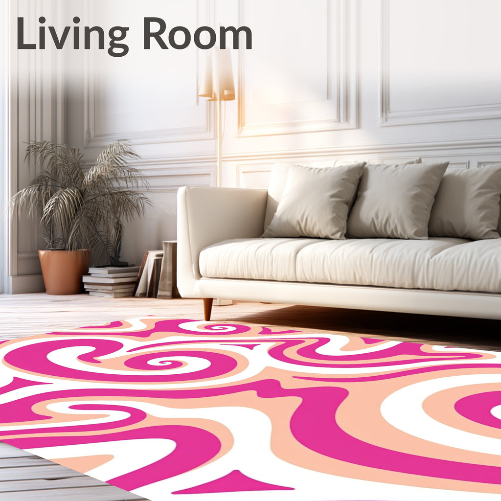 Retro Swirl Pattern Rug