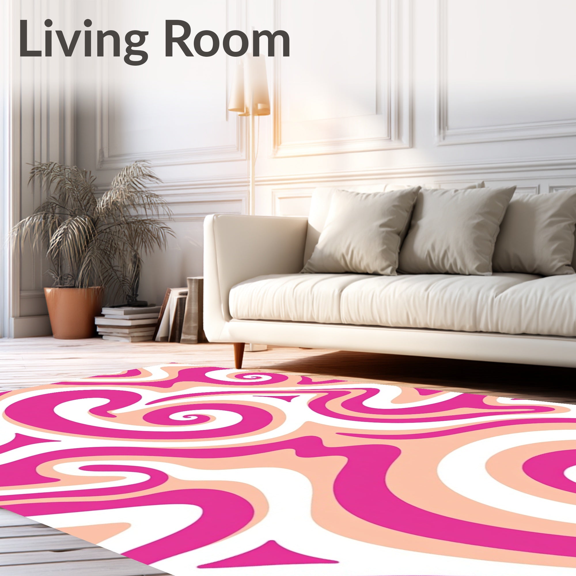 Retro Swirl Pattern Rug