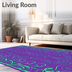 Art Nouveau Floral Swirl Pattern Rug