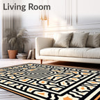 Bold Maze Geo Pattern Rug