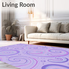 Abstract Swirls Circles Pattern Rug
