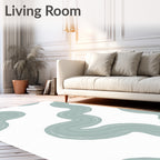 Serene Wavy Pattern Abstract Design Rug