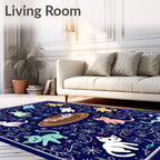 Playful Cats Cake Whimsical Design Rug