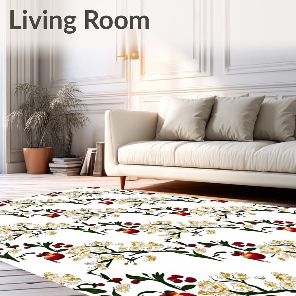 Floral Apple Tree Pattern Rug
