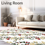 Floral Apple Tree Pattern Rug