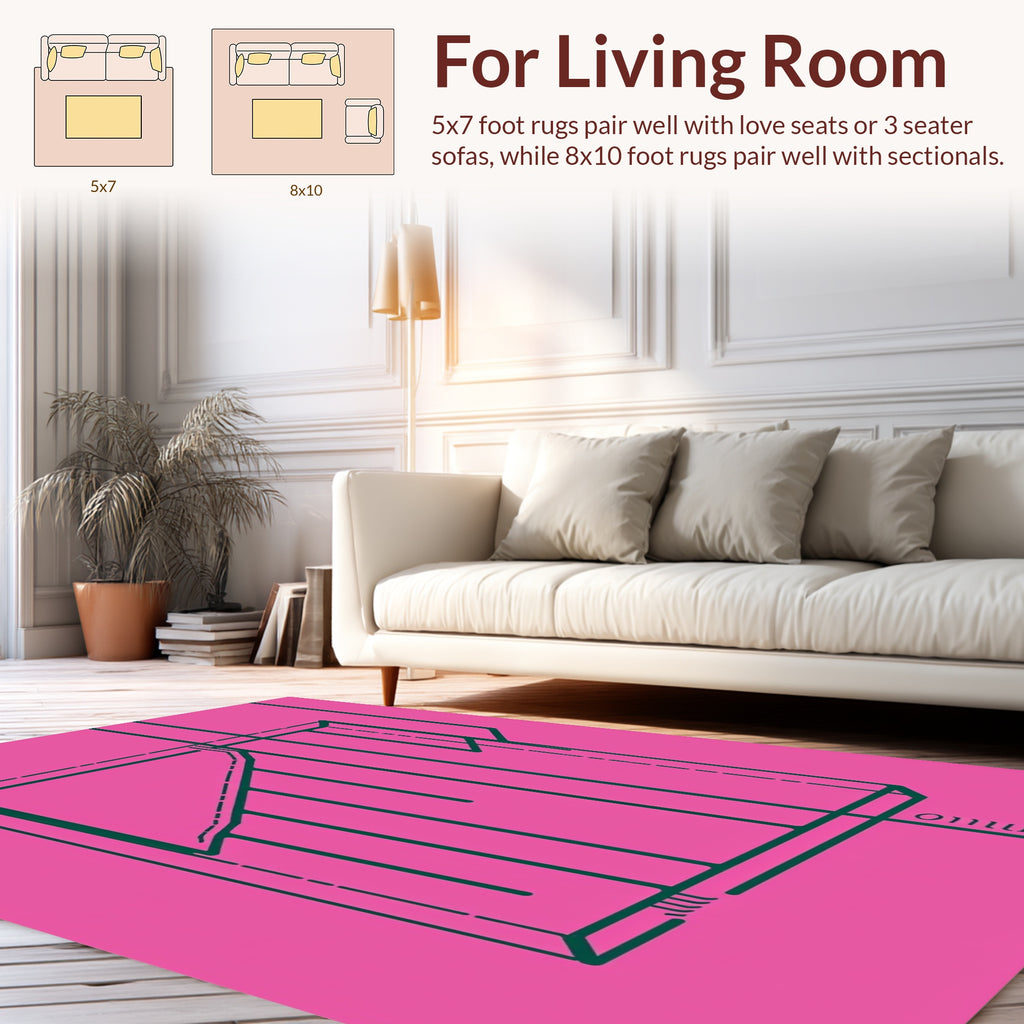 Abstract Geometric Line Pattern Rug