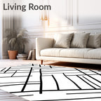 Abstract Interlocking Diagonal Lines Rug