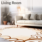Elegant Swirls Natural Textures Rug