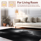 Abstract Cosmic Lightning Swirl Design Rug