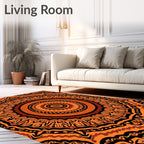 Sunburst Mandala Pattern Rug