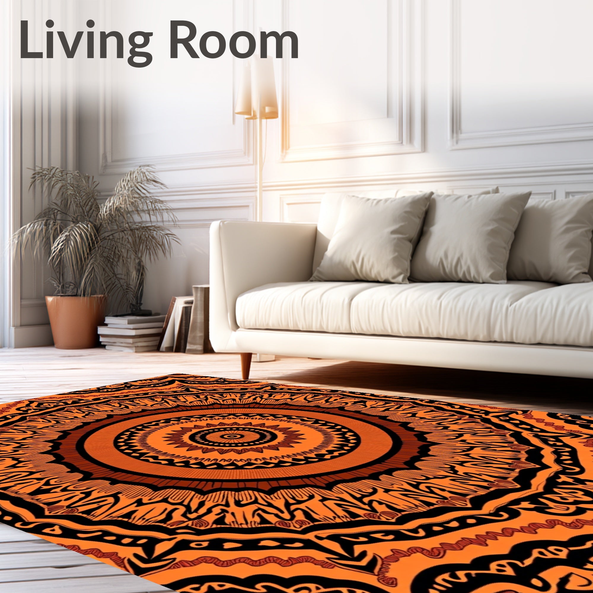 Sunburst Mandala Pattern Rug