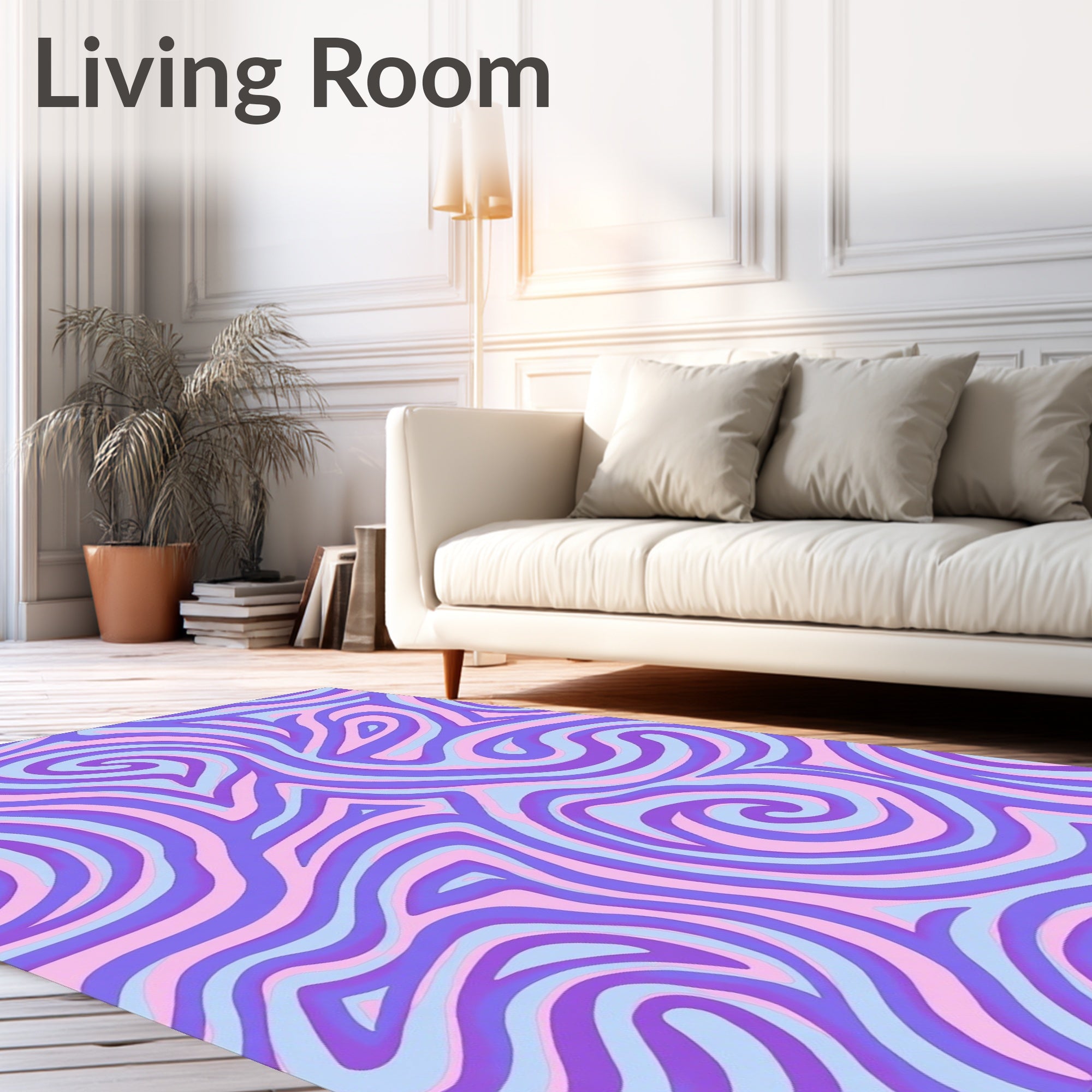 Abstract Swirl Pattern Rug