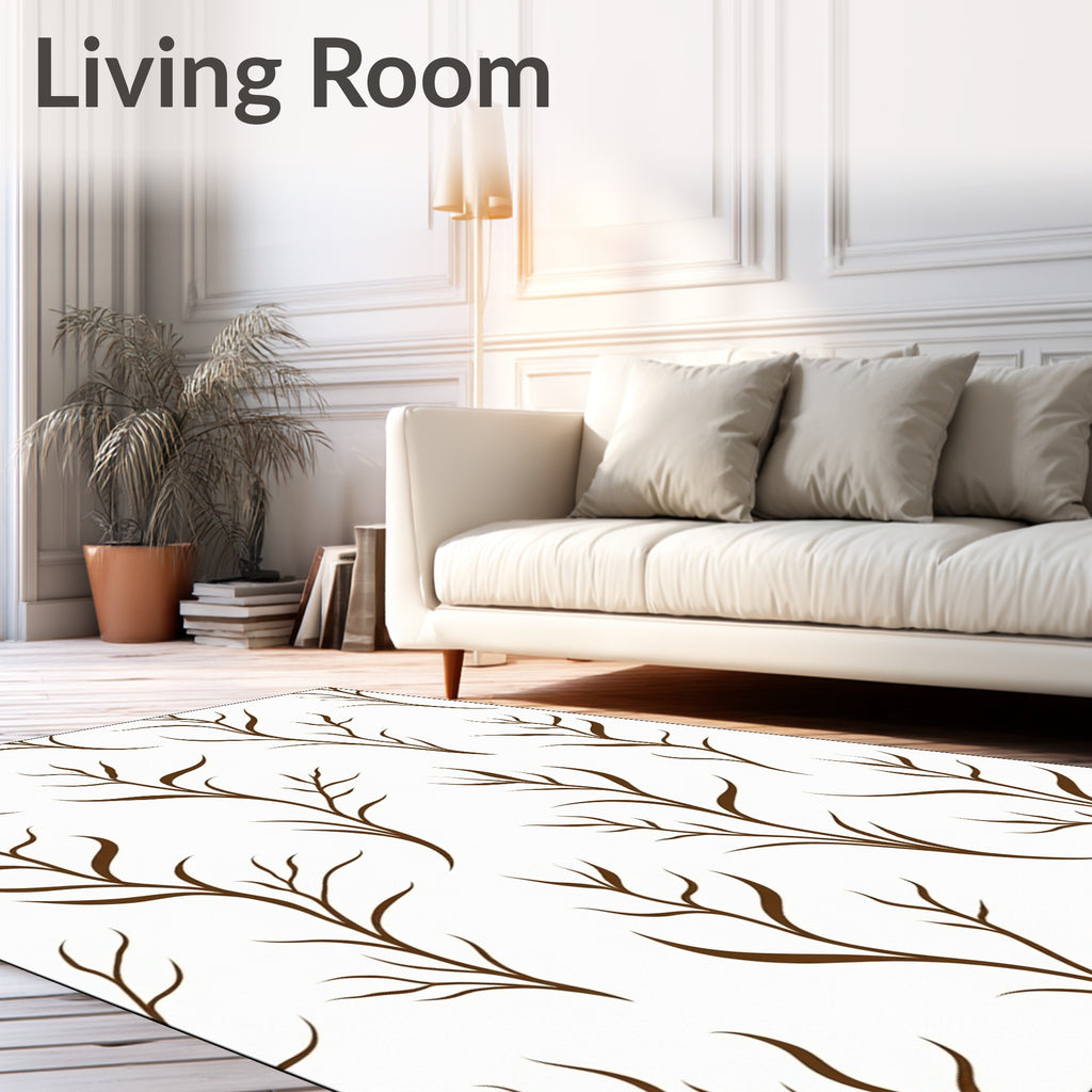Stripe Willow Branch Pattern Rug