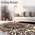 Intricate Floral Mandala Pattern Rug